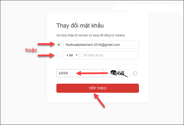 Code Giải Captcha Garena