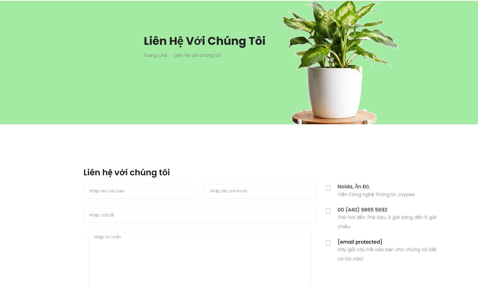 Cửa hàng bán cây cảnh php