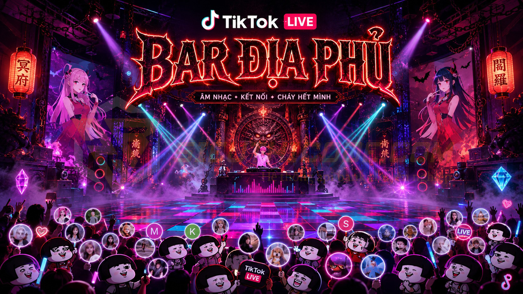 Full Source TikTok LIVE Bar Địa Phủ Vĩnh Viễn - Treo Live Kiếm Xu Tiktok Đang Hot