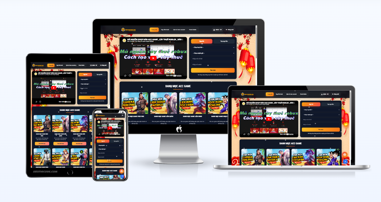 SHOP BÁN TÀI KHOẢN GAME, CÀY THUÊ CÓ NẠP AUTO