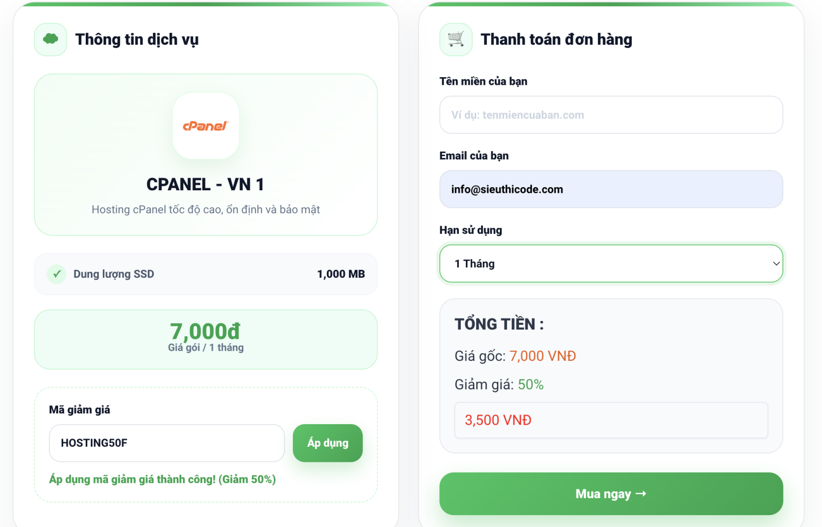 hosting giá rẻ chỉ 3k